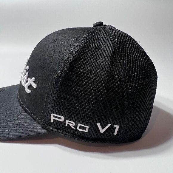 Titleist FJ FootJoy Tour Elite Troy Fit Hat Medium-Large Black Mesh Back - Picture 4 of 8